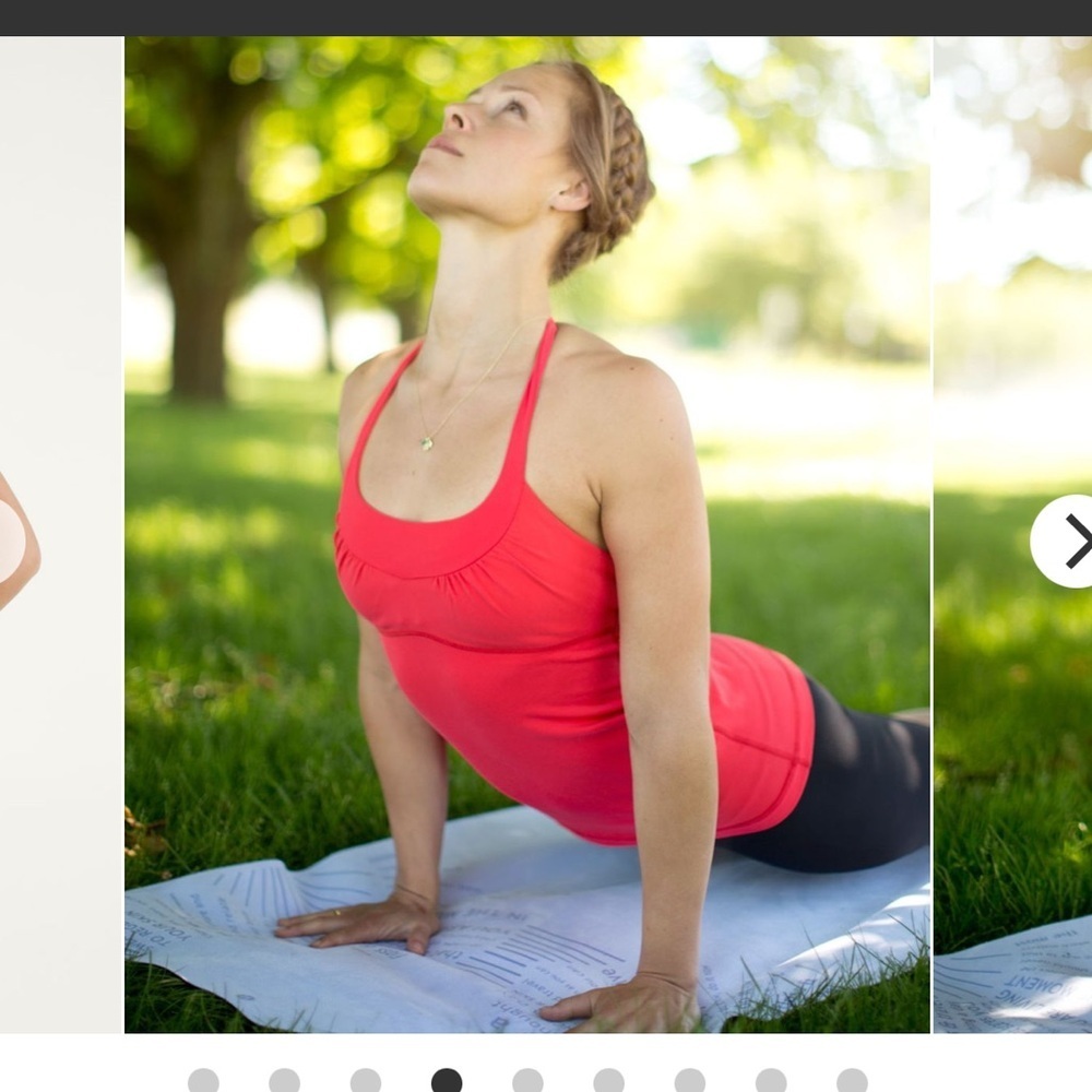 lululemon athletica Red Halter Tank Top scoop me up red